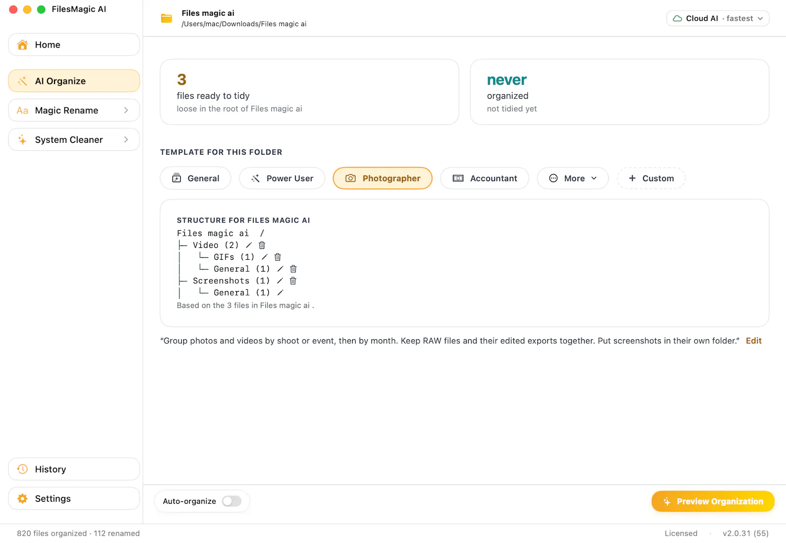 Files Magic AI File Rename & Organizer screenshot 4