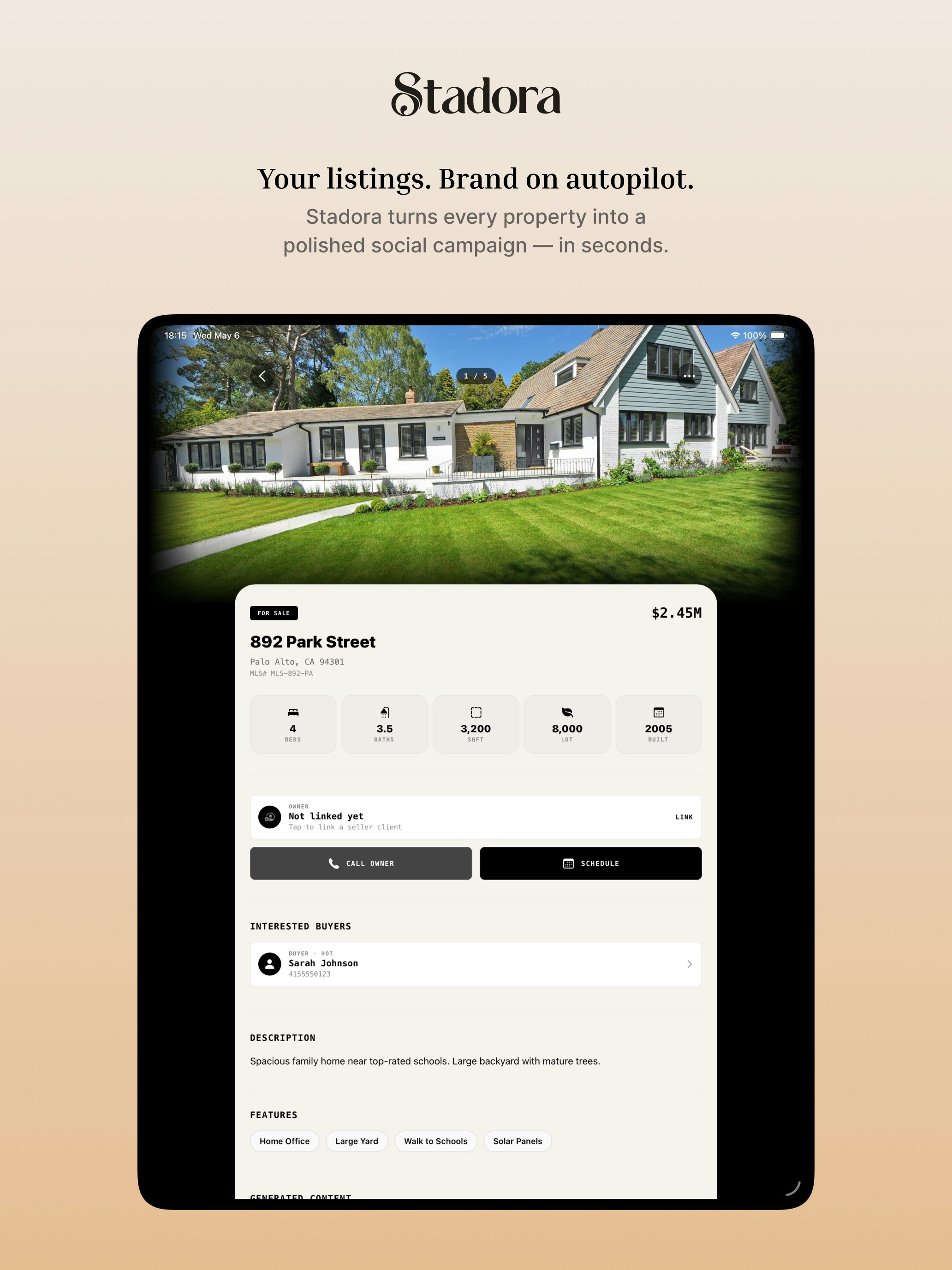 Stadora AI launch - Real Estate CRM  gallery image