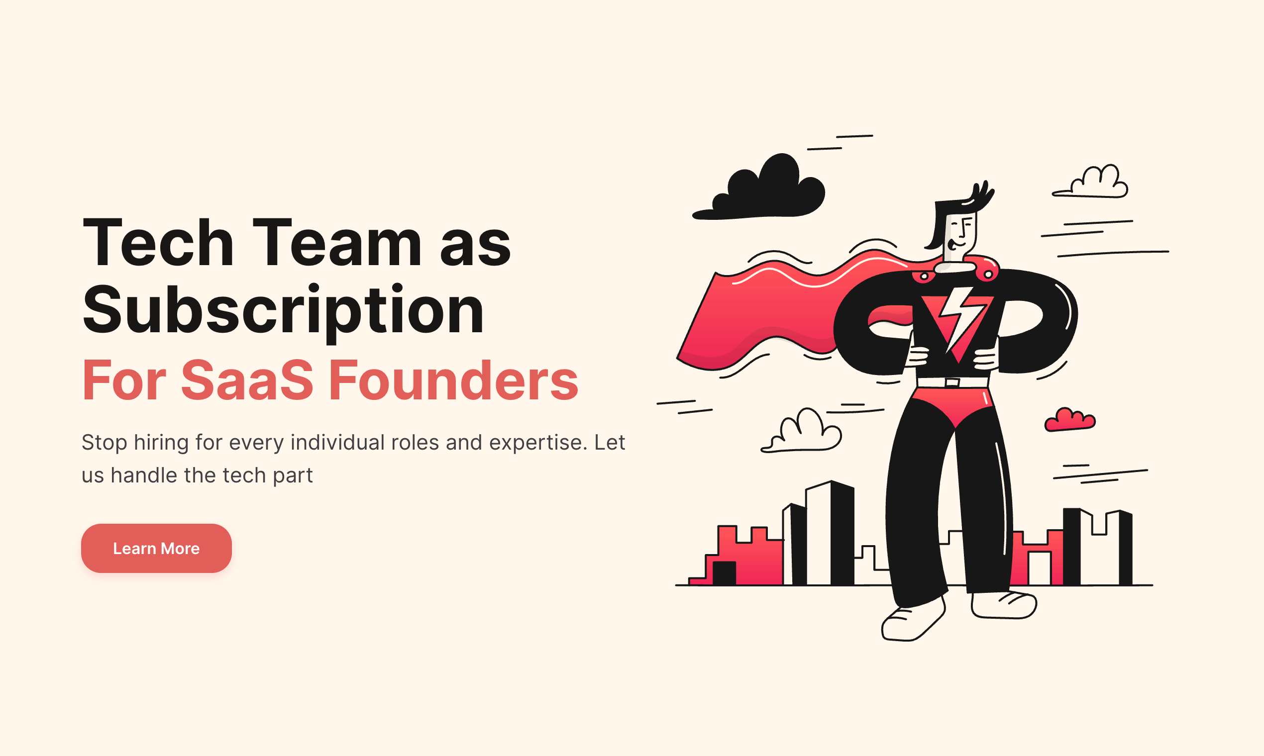 startuptile SaaSPartner-Tech team as subscription for SaaS founders