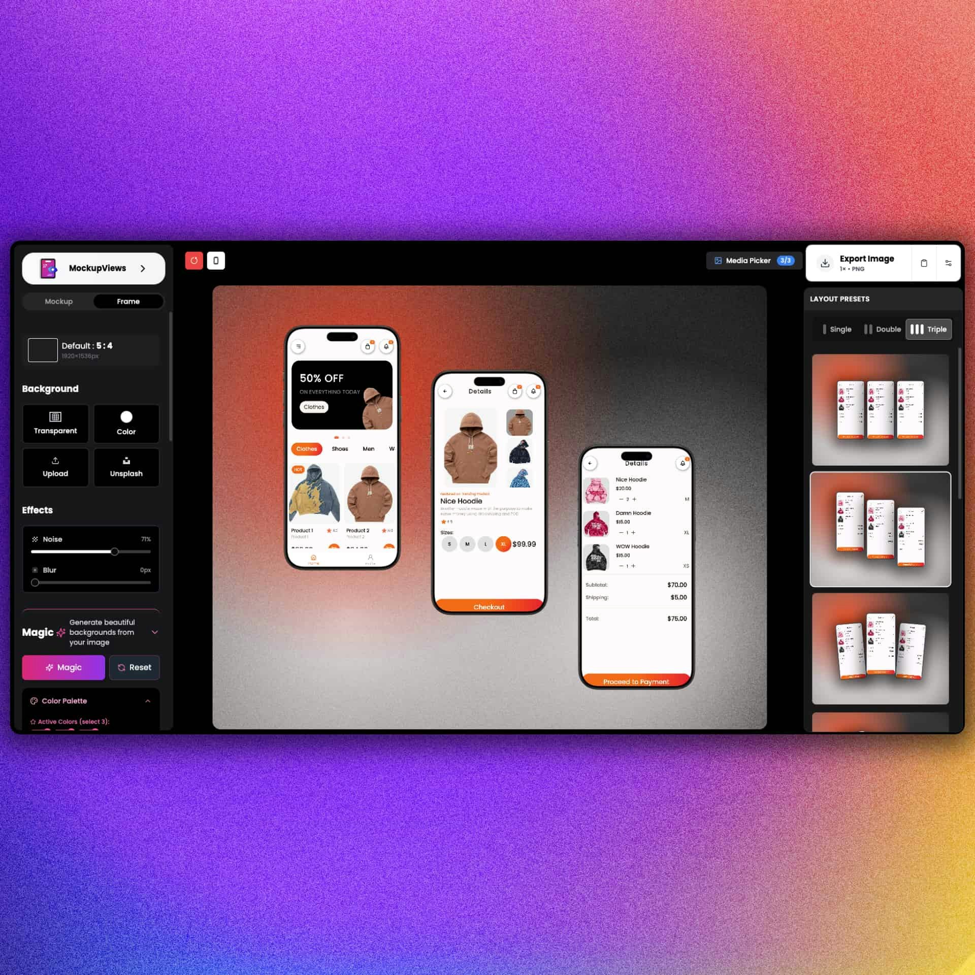 Mockupviews - generatore di mockup gratuito al 100% - Genera bellissimi modelli per i tuoi prodotti media 4