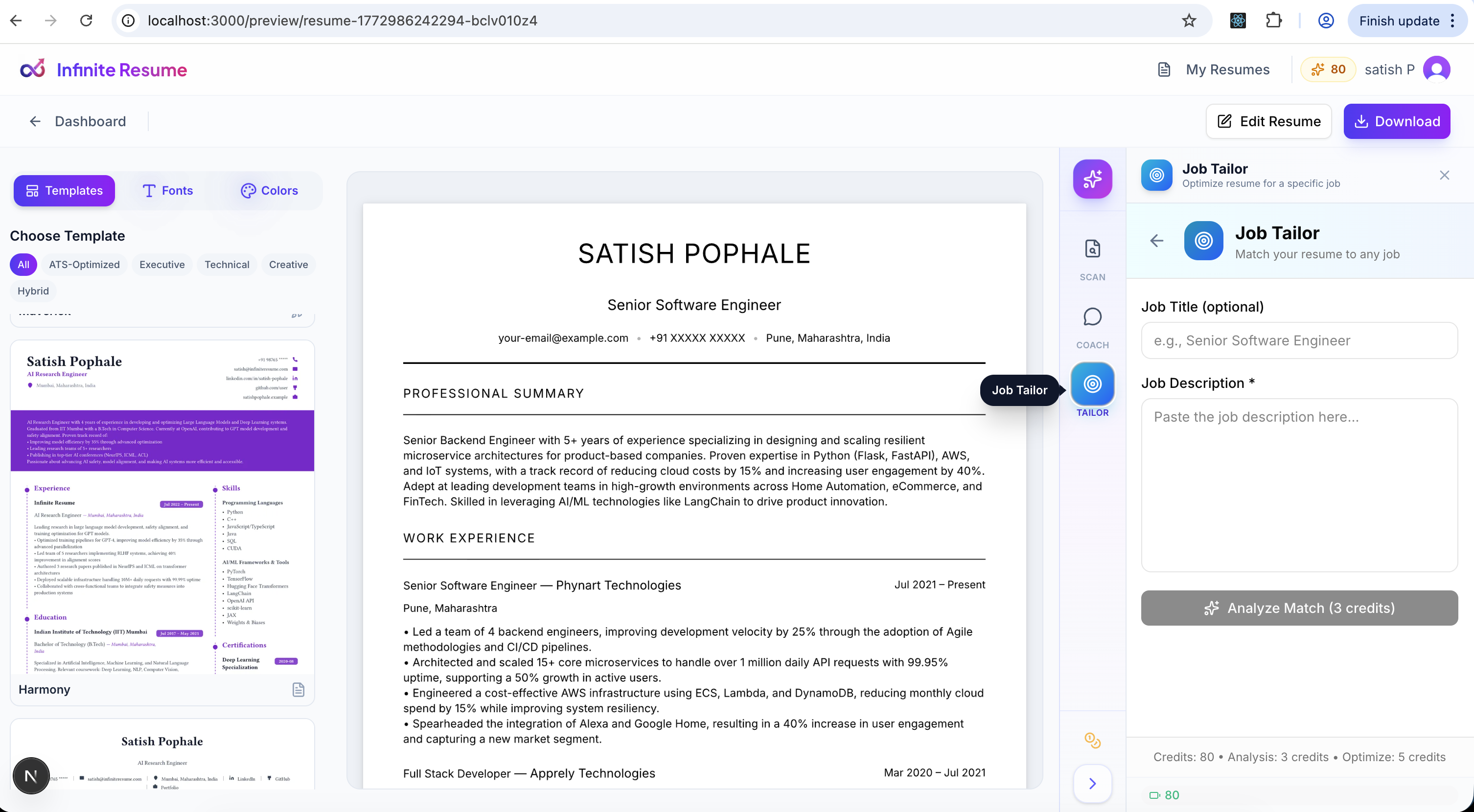 Infinite Resume gallery image