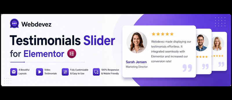 Webdevez Testimonials Slider (Elementor) screenshot 2