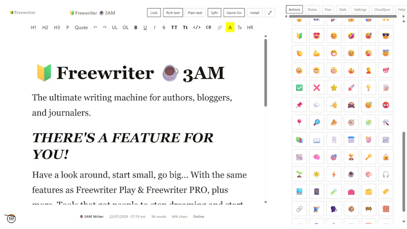 Freewriter screenshot 3