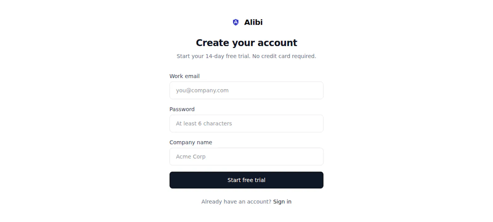 Alibi screenshot 2