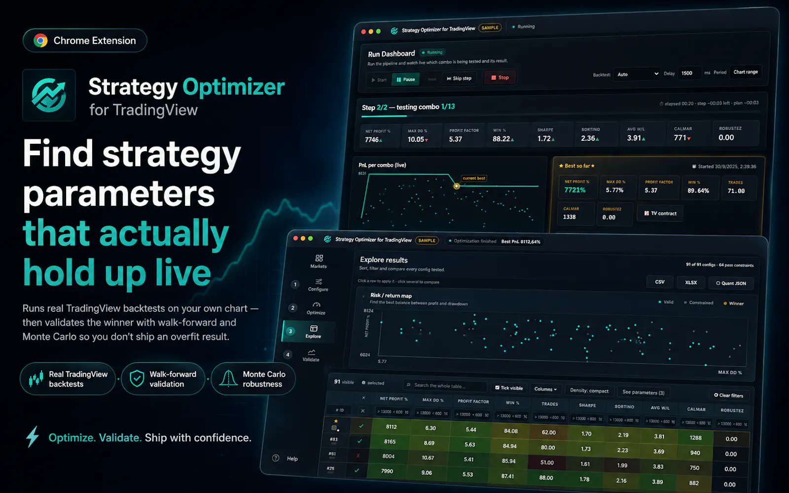 Strategy Optimizer for TradingView screenshot 1