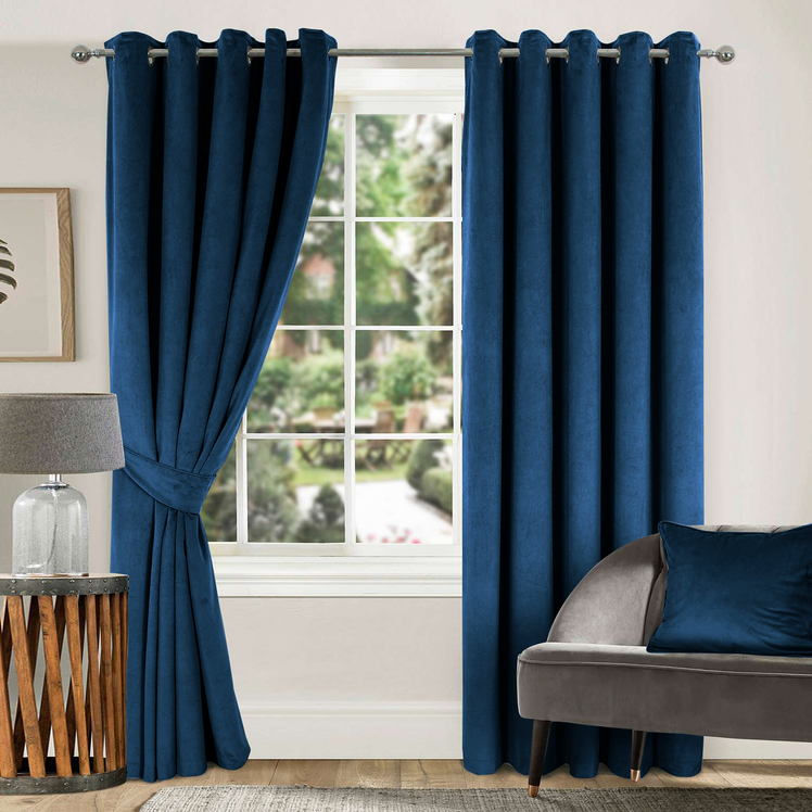 Velvet Curtains Ready Made Eyelet gallery image