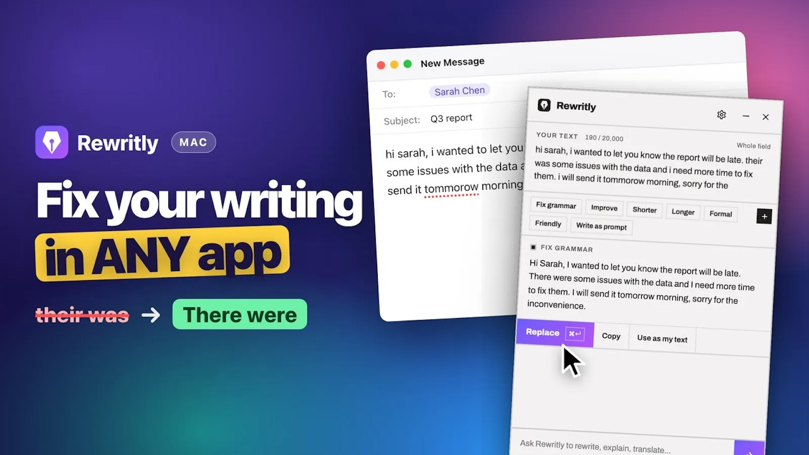 Rewritly screenshot 1 (video preview)