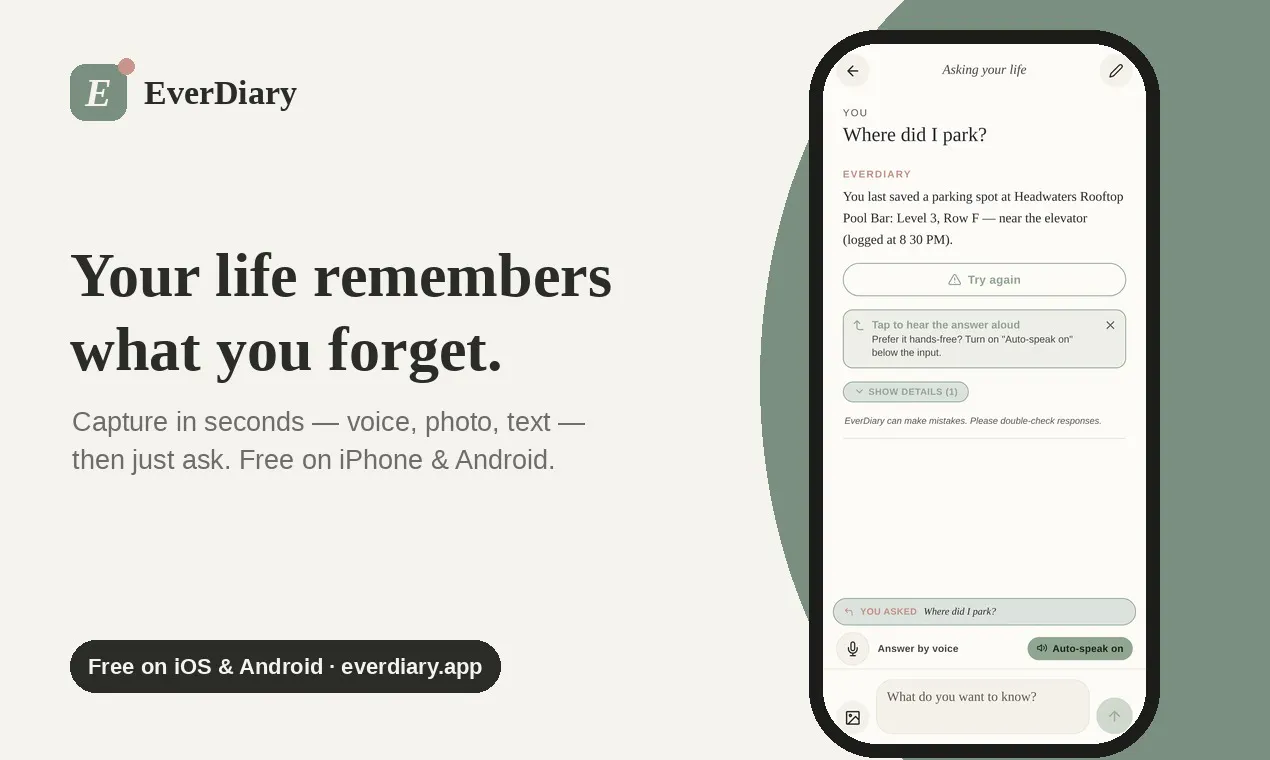 EverDiary - remembers what you forget gallery image