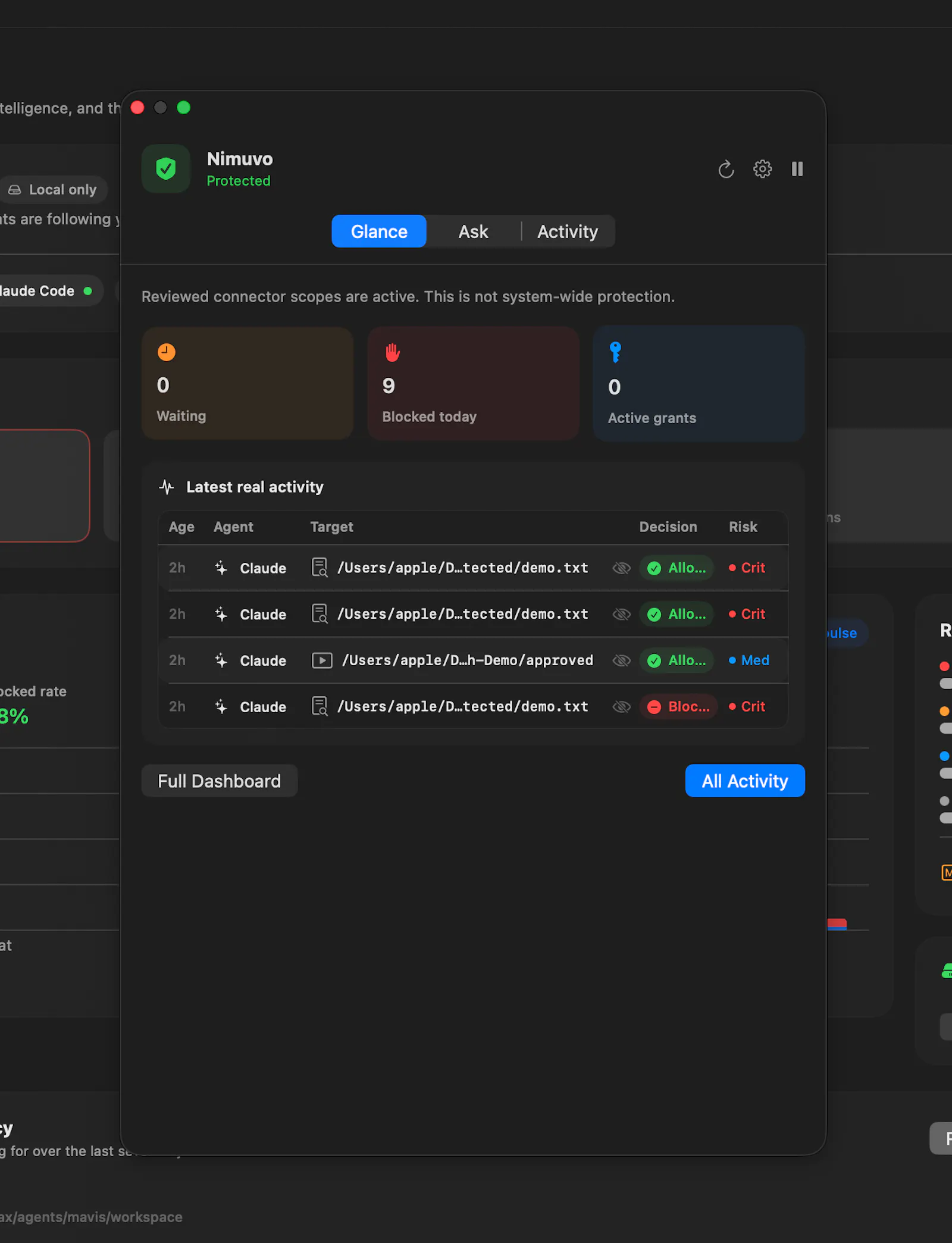 Nimuvo — AI Safety Layer for macOS screenshot 9