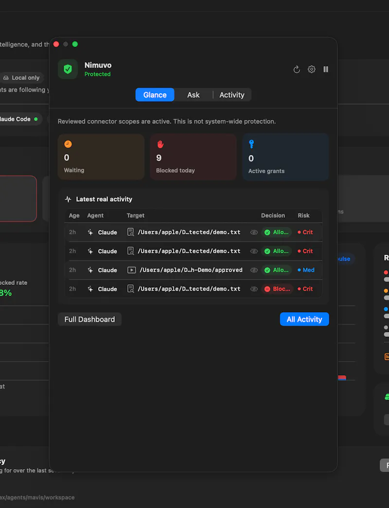 Nimuvo — AI Safety Layer for macOS screenshot 9