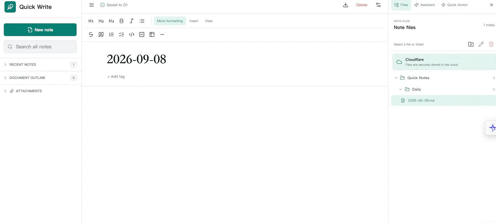 Quick Write screenshot 1