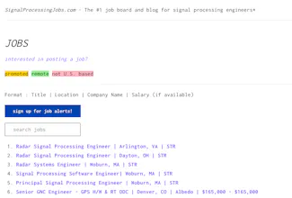SignalProcessingJobs.com gallery image