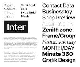 The Inter font family gallery image