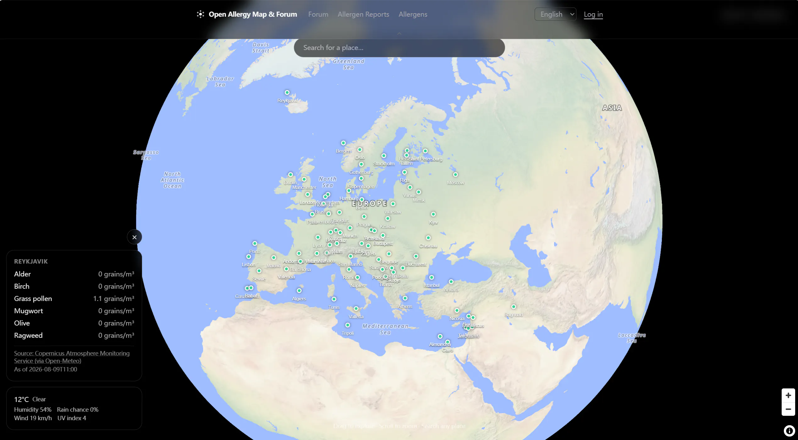 Open Allergy Map & Forum gallery image