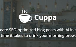 Cuppa - AI Blog Post Generator media 1