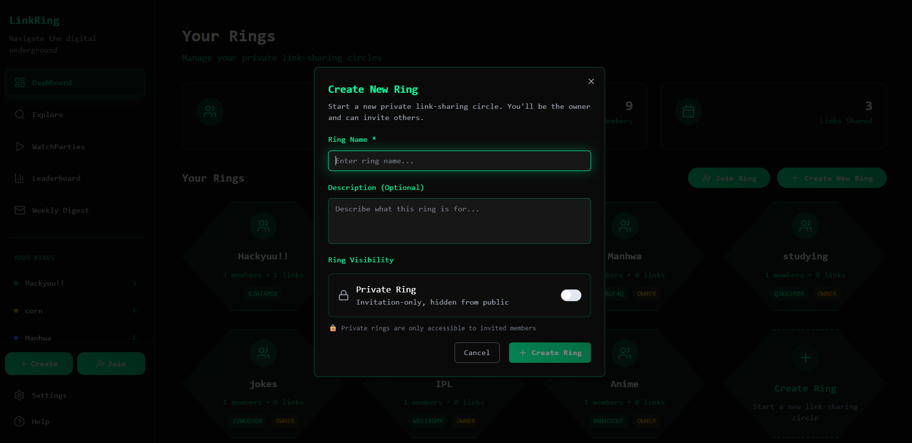 LinkRing - Private link-sharing circles media 5
