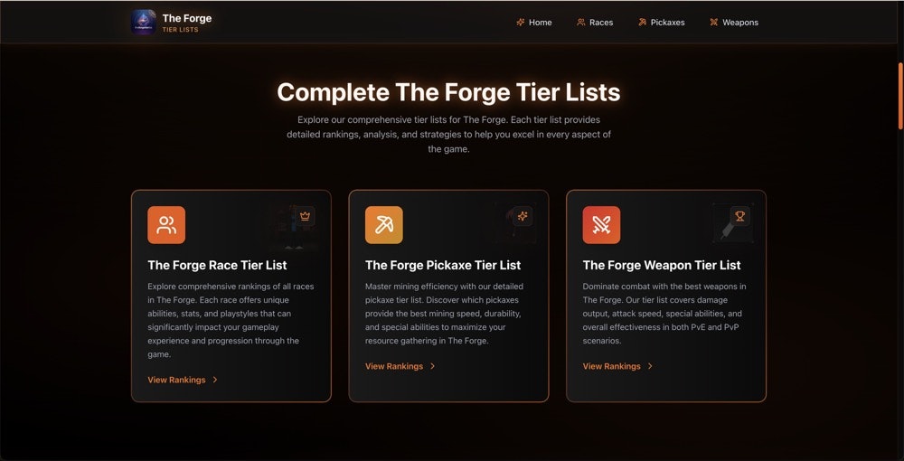 The Forge Tier List gallery image