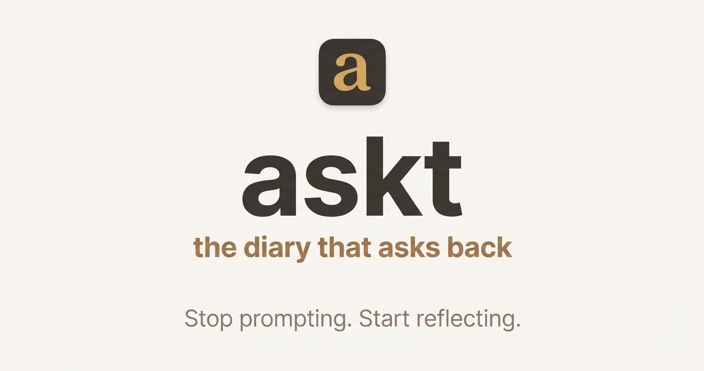 askt — the diary that asks back - Main product screenshot demonstrating key features and user interface