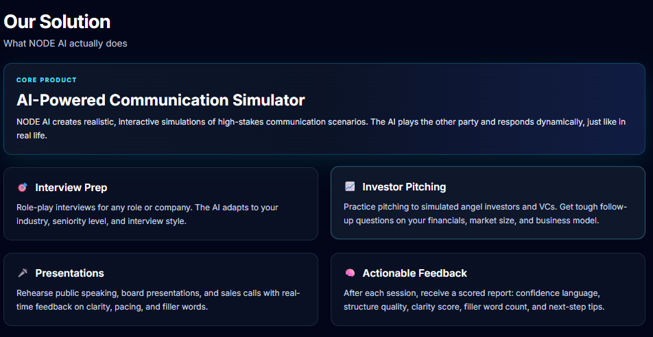 NODE AI - Screenshot 4 showing product features and functionality