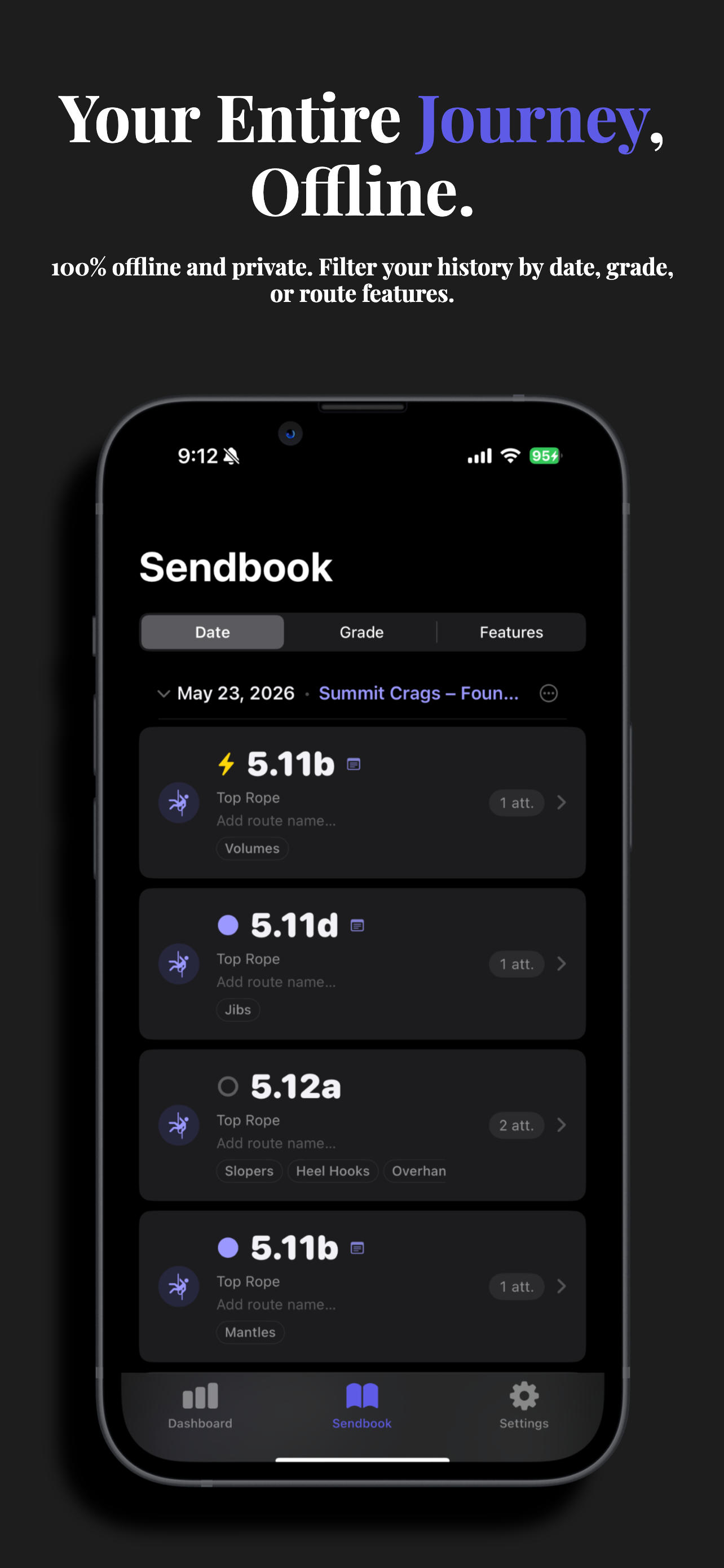 Sendbook: Climbing Logbook gallery image