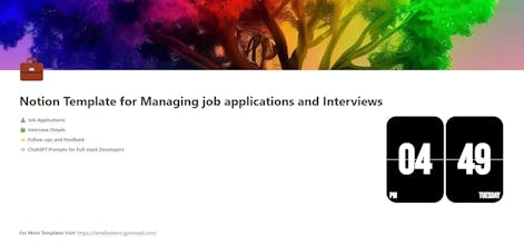 Notion Template for job Interviews gallery image