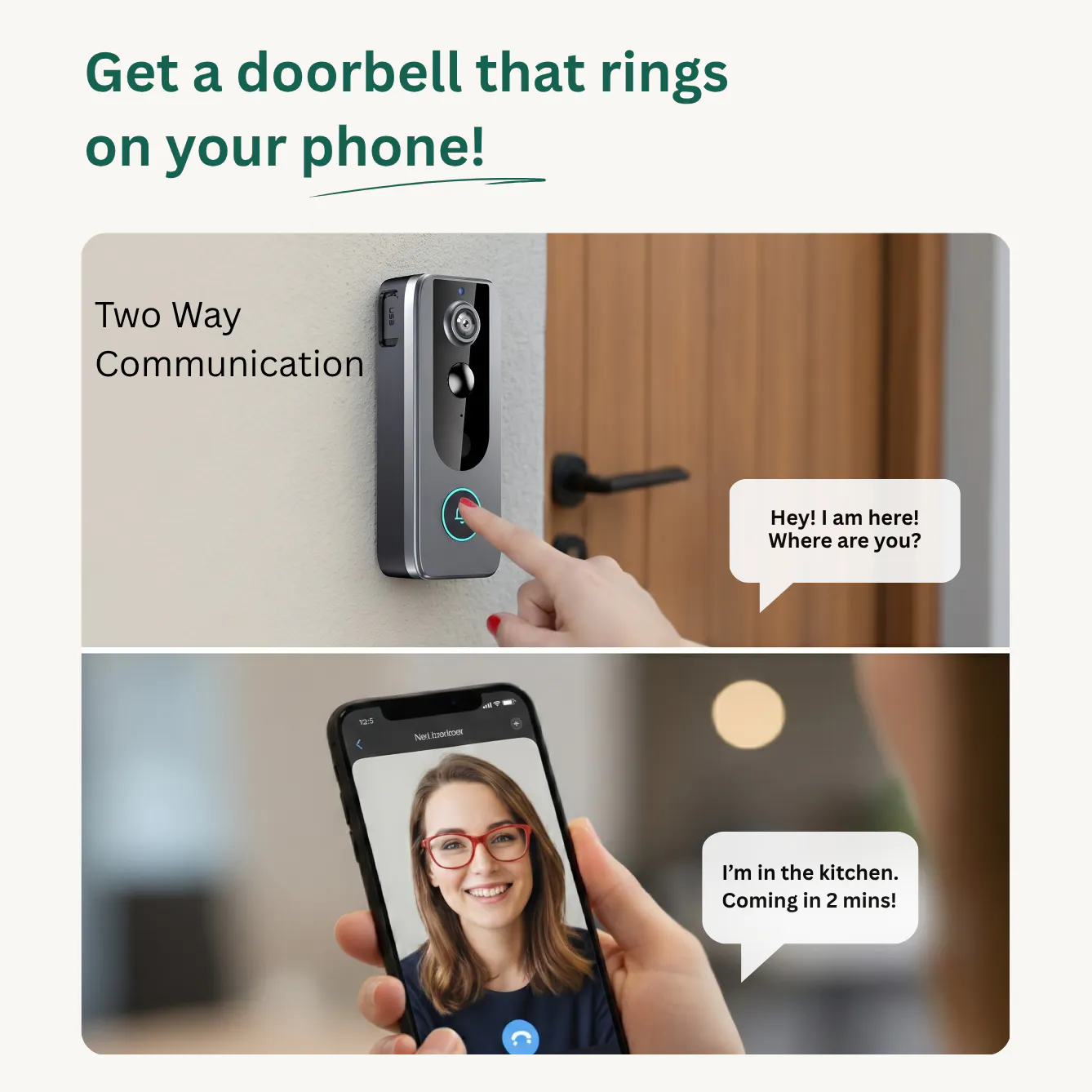 Delitech Video Doorbell 1MP gallery image