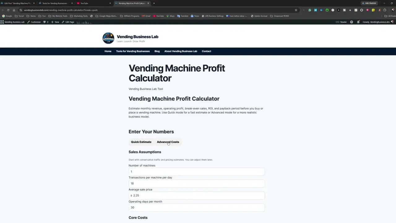 Vending Machine Profit Calculator gallery image