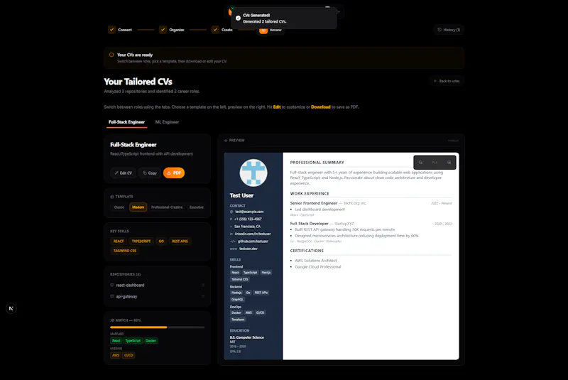CV Tailor screenshot 4