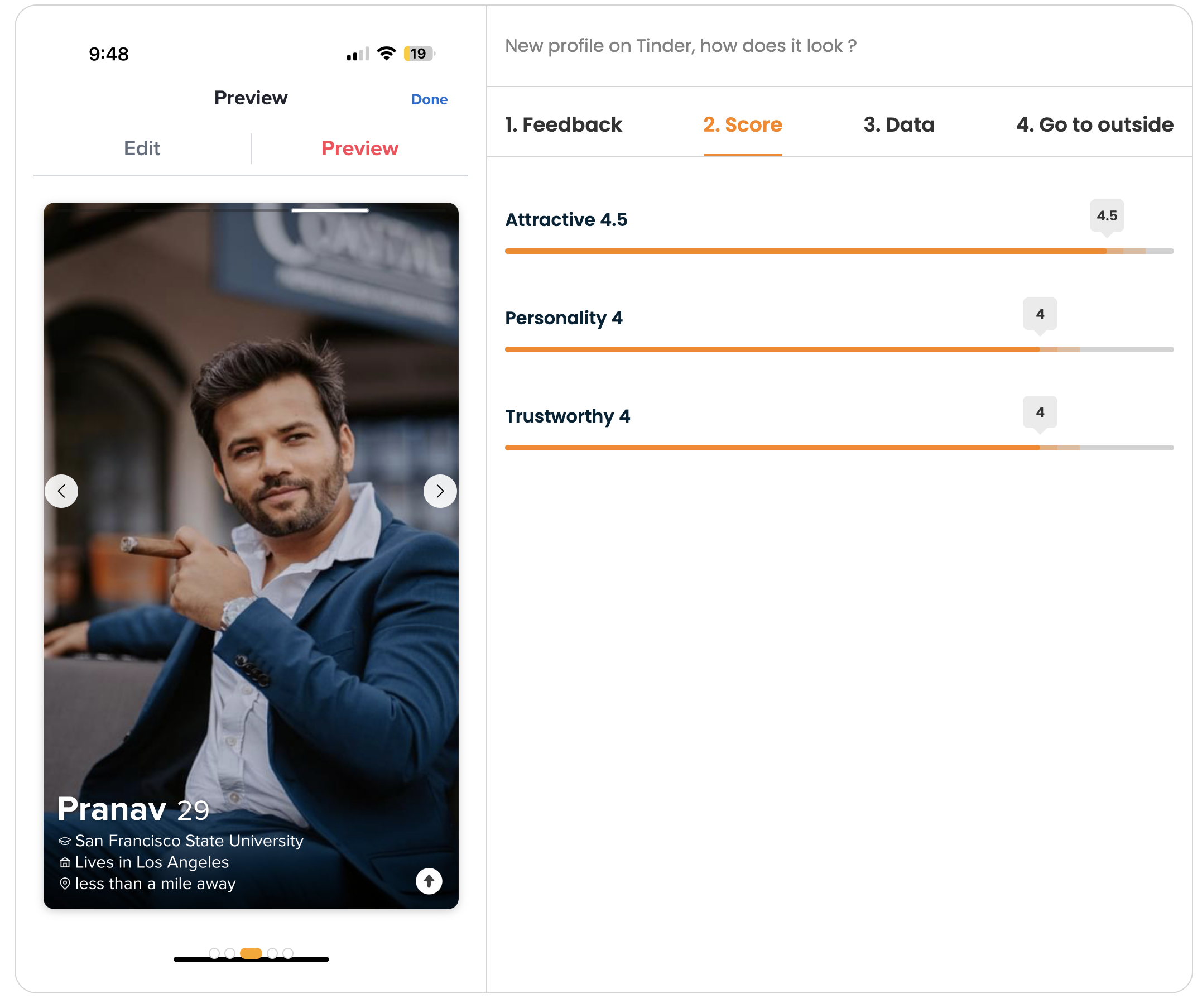 Datereview.io - Arkadaşlık profilinizde geri bildirim ve derecelendirmeler alın! medya 2