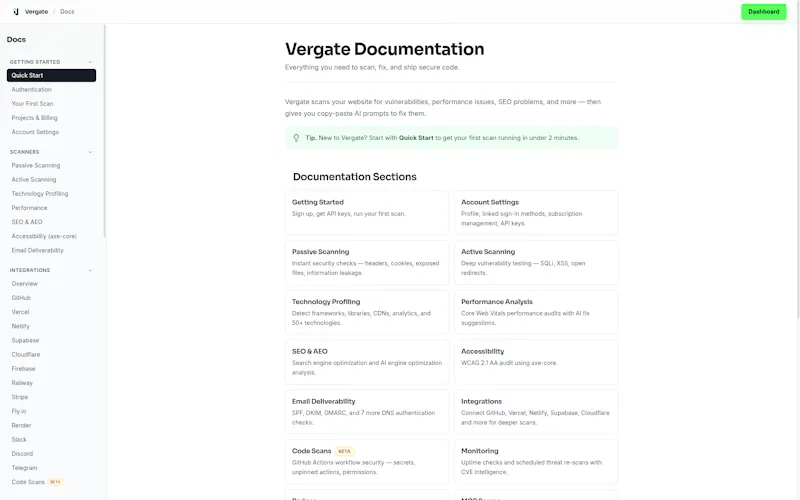 Vergate — Website Health & Security screenshot 5