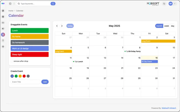 Free React Admin Theme gallery image