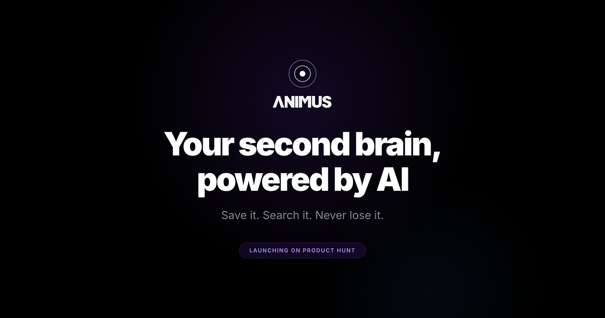 Animus - Main product screenshot demonstrating key features and user interface