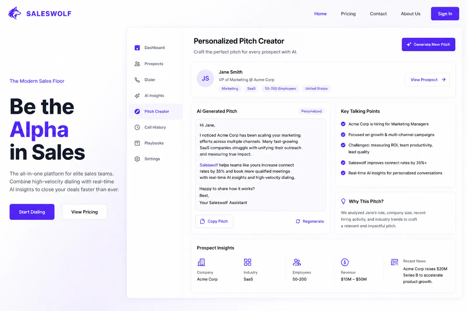 Saleswolf AI screenshot 2