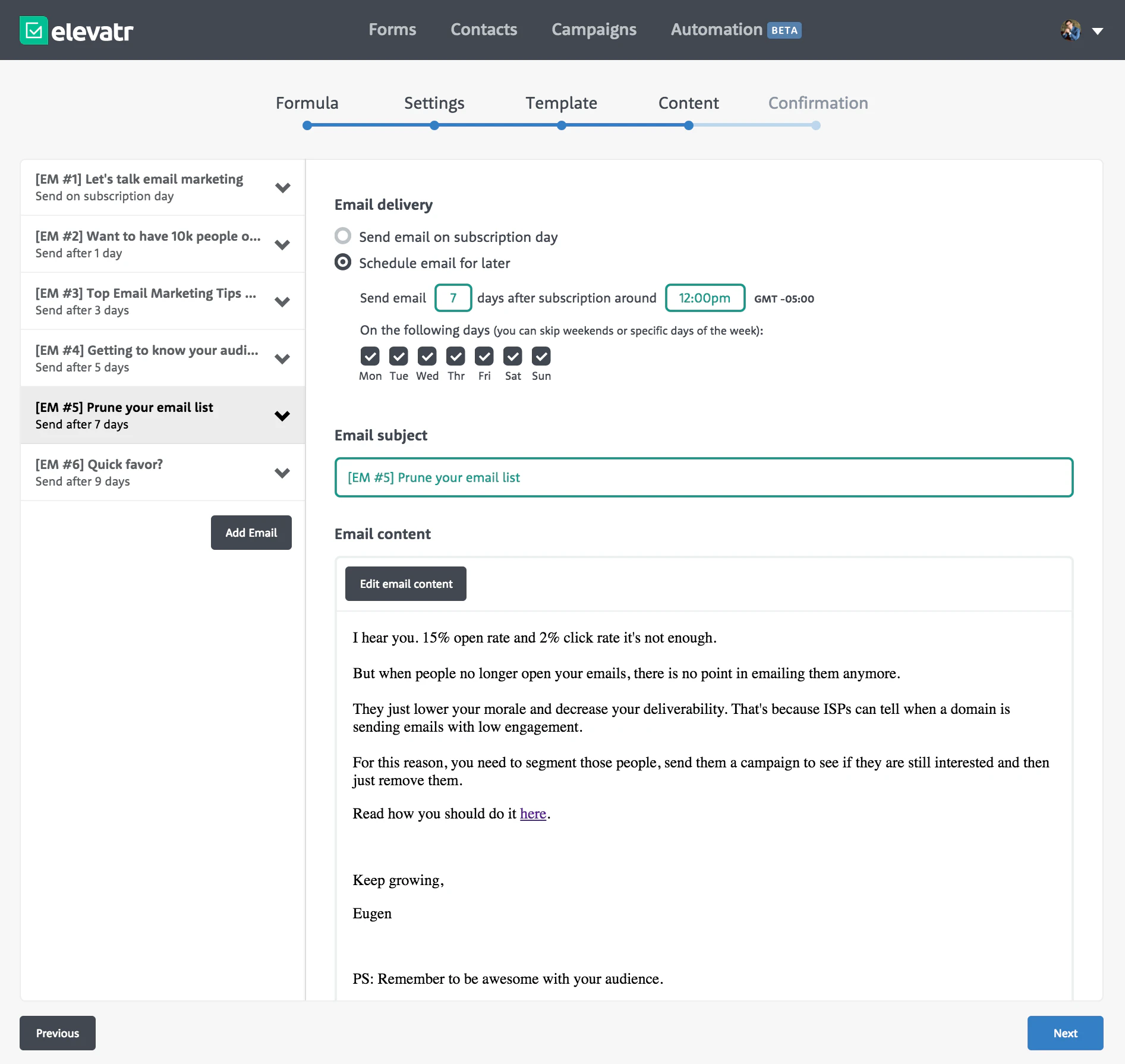 Elevatr Email Marketing Automation Image