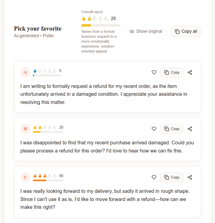 VibeRewrite - Screenshot 4 showing product features and functionality