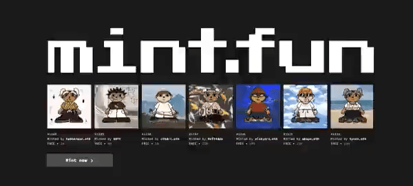 mint.fun - ค้นพบและทำโครงการ NFT ใหม่ในอินเทอร์เฟซเดียว media 1