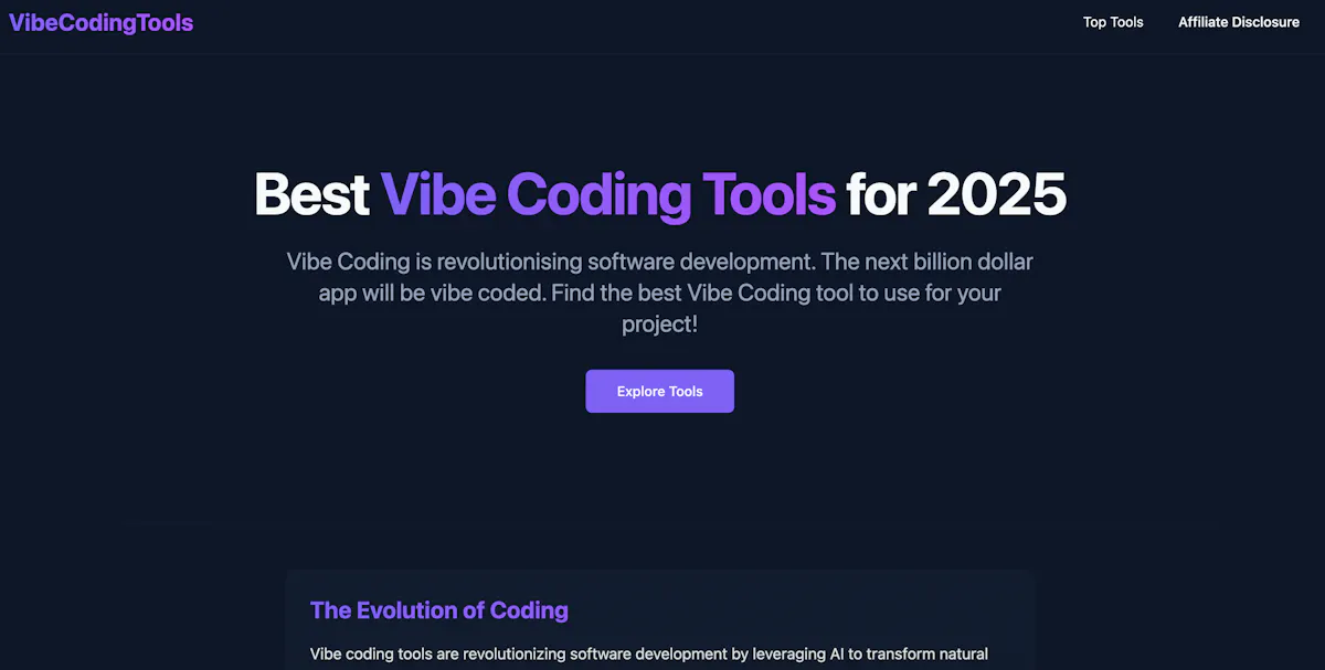 Top Vibe Coding Tools
