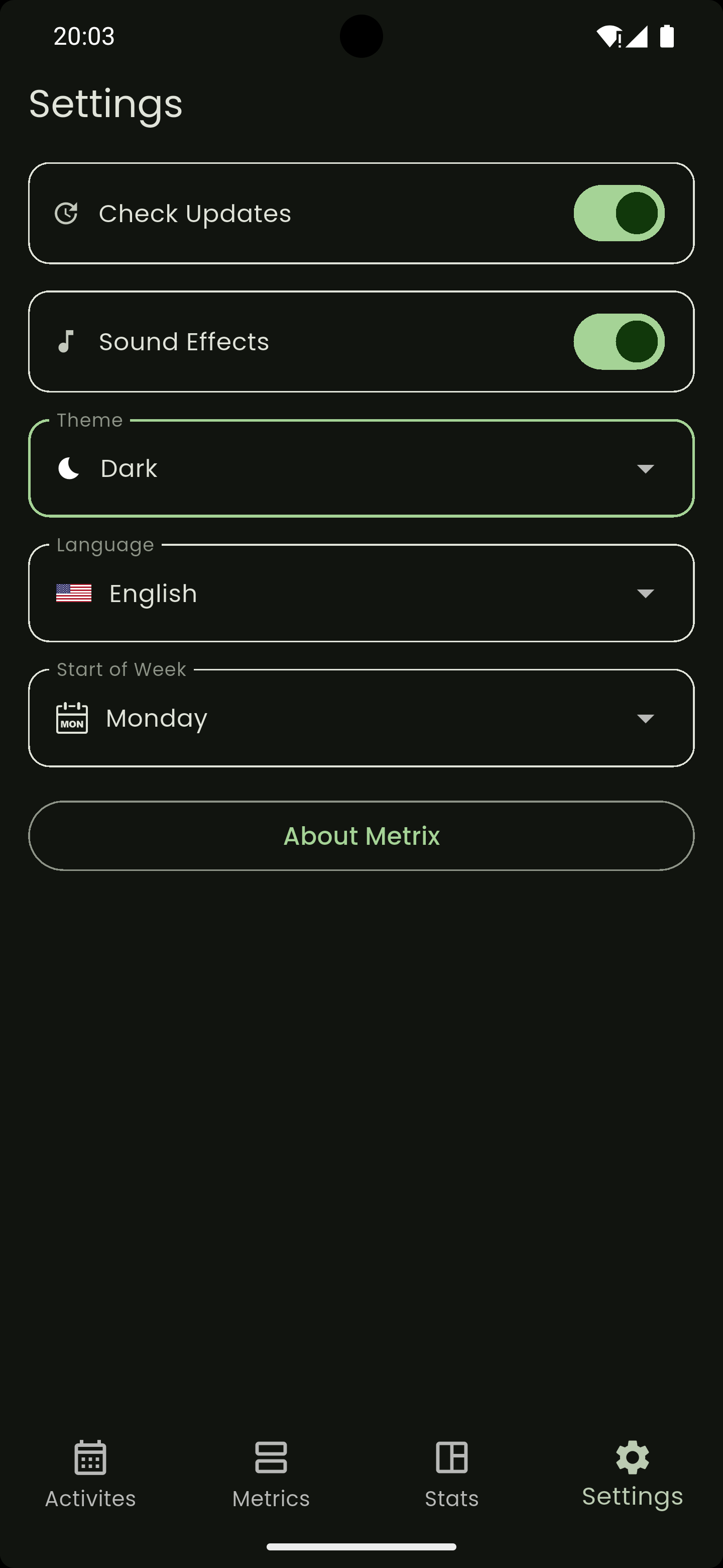 Metrix screenshot 5