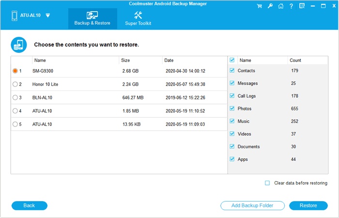 CoolMuster Android Backup Manager media 5