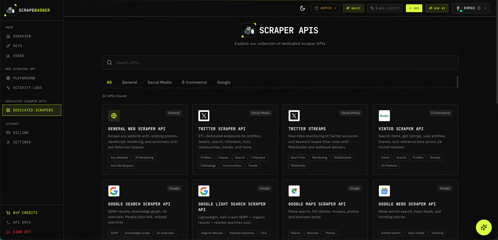 ScrapeBadger - Web Scraping API screenshot 4