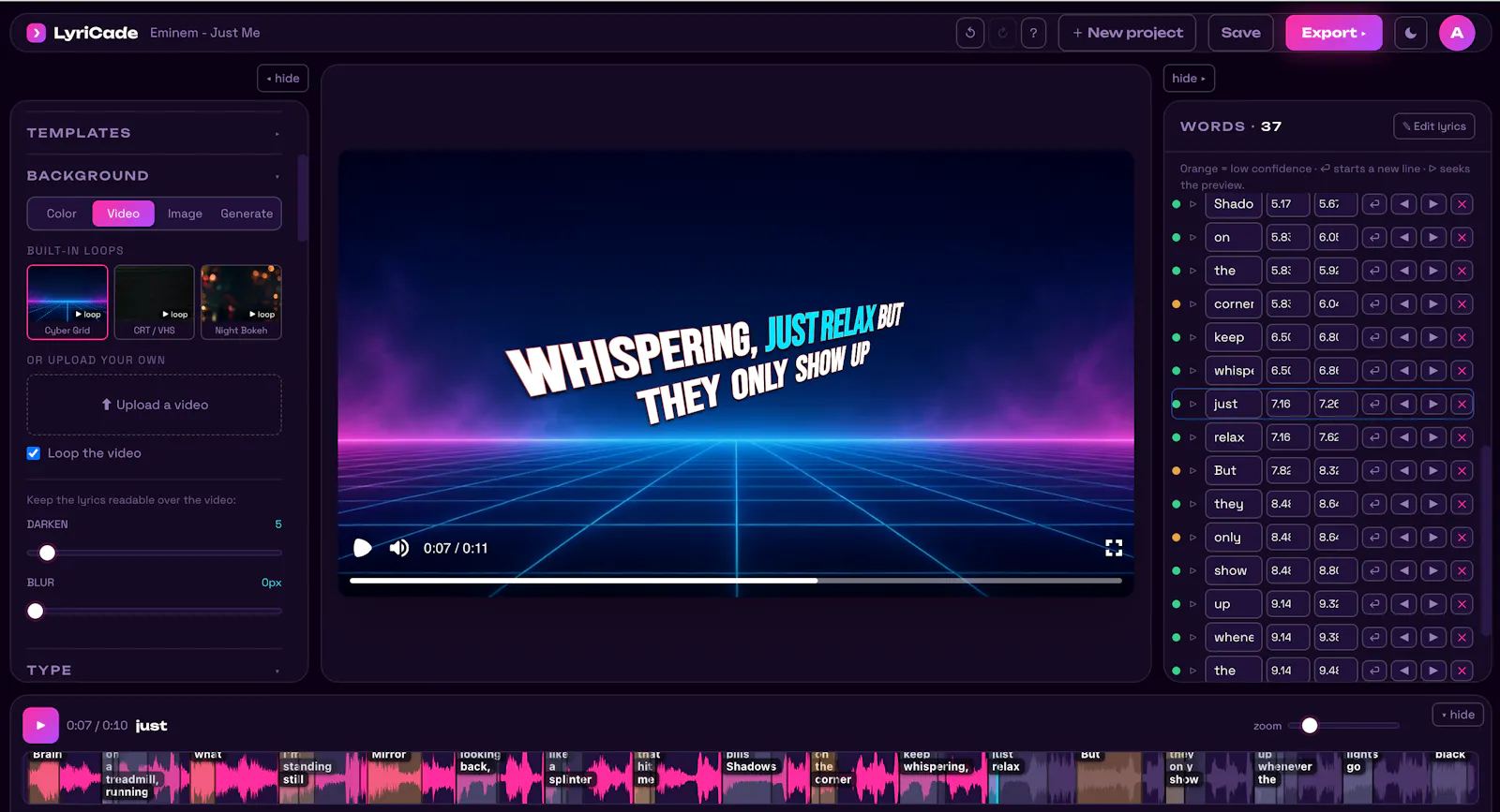 LyriCade screenshot 2