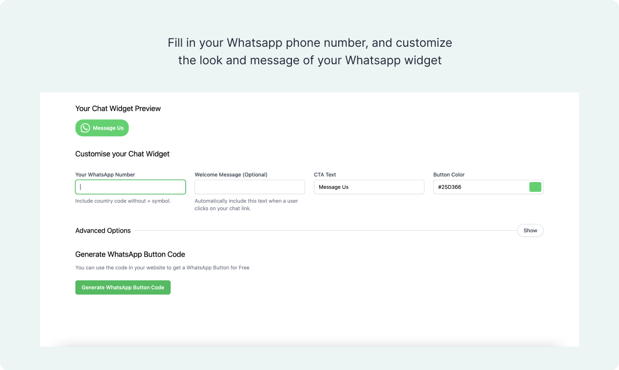 Widget del pulsante di chat whatsapp - Aggiungi WhatsApp Widget per connettersi con i visitatori del tuo sito Web media 3