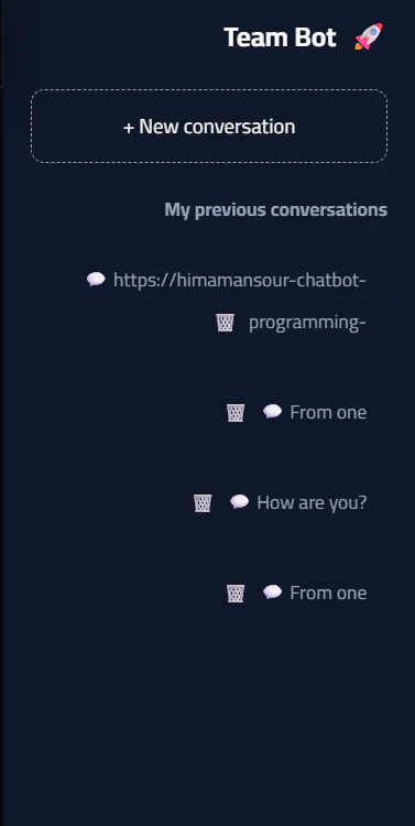 chatbot screenshot 1