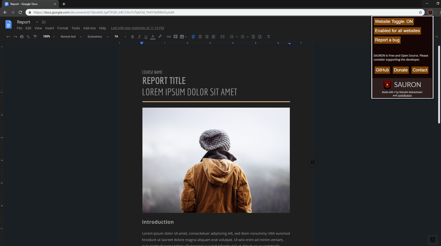 Sauron - Dark mode for all websites gallery image