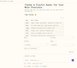 AICatNames gallery image