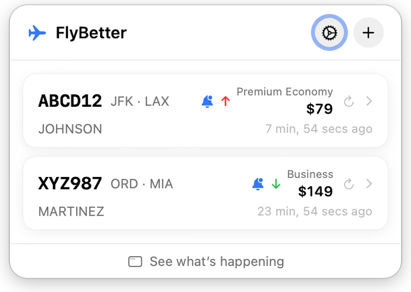 FlyBetter — Never Miss an Upgrade screenshot 1
