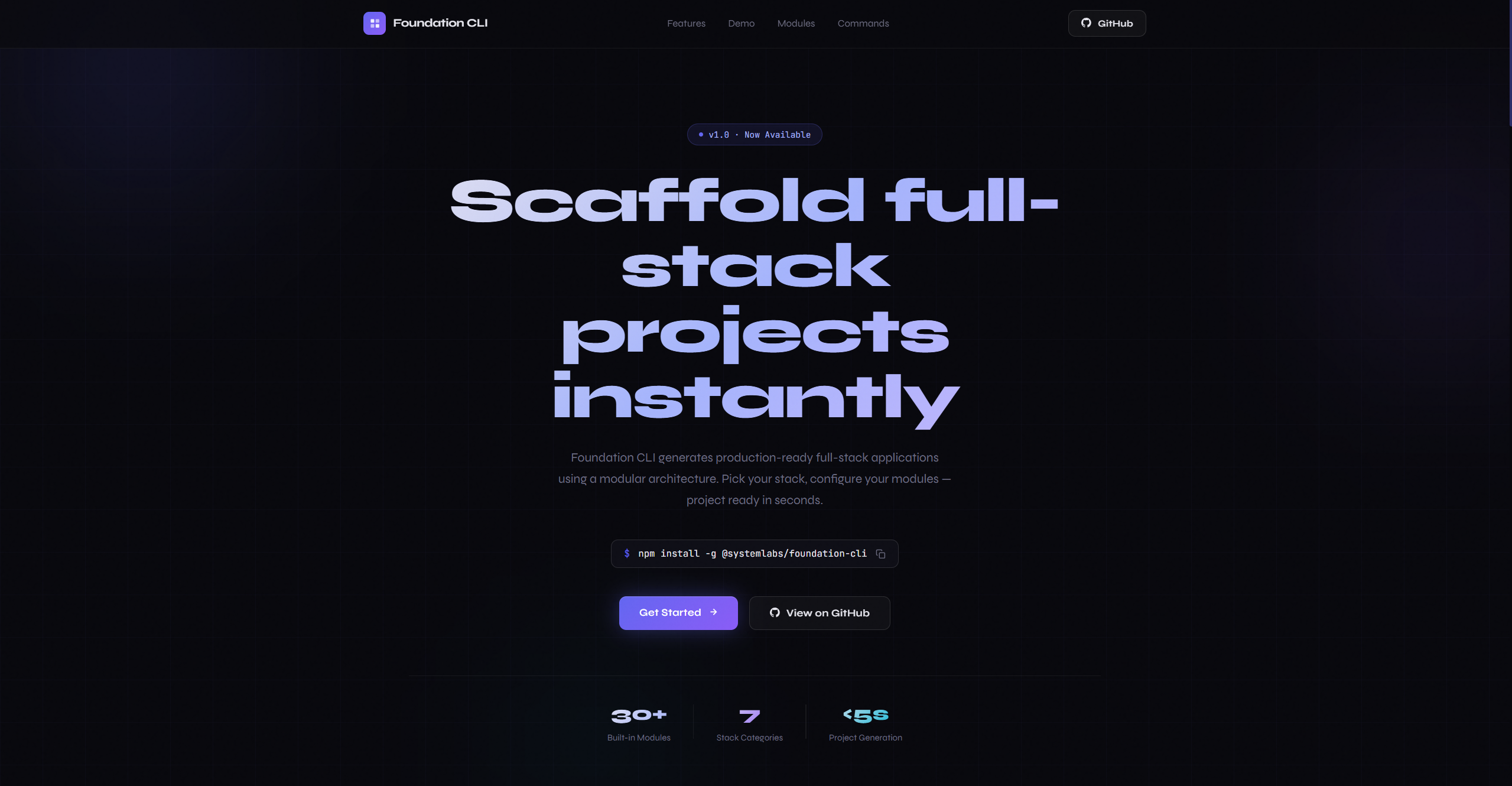 Foundation CLI — Full - Product Hunt launch logo and brand identity
