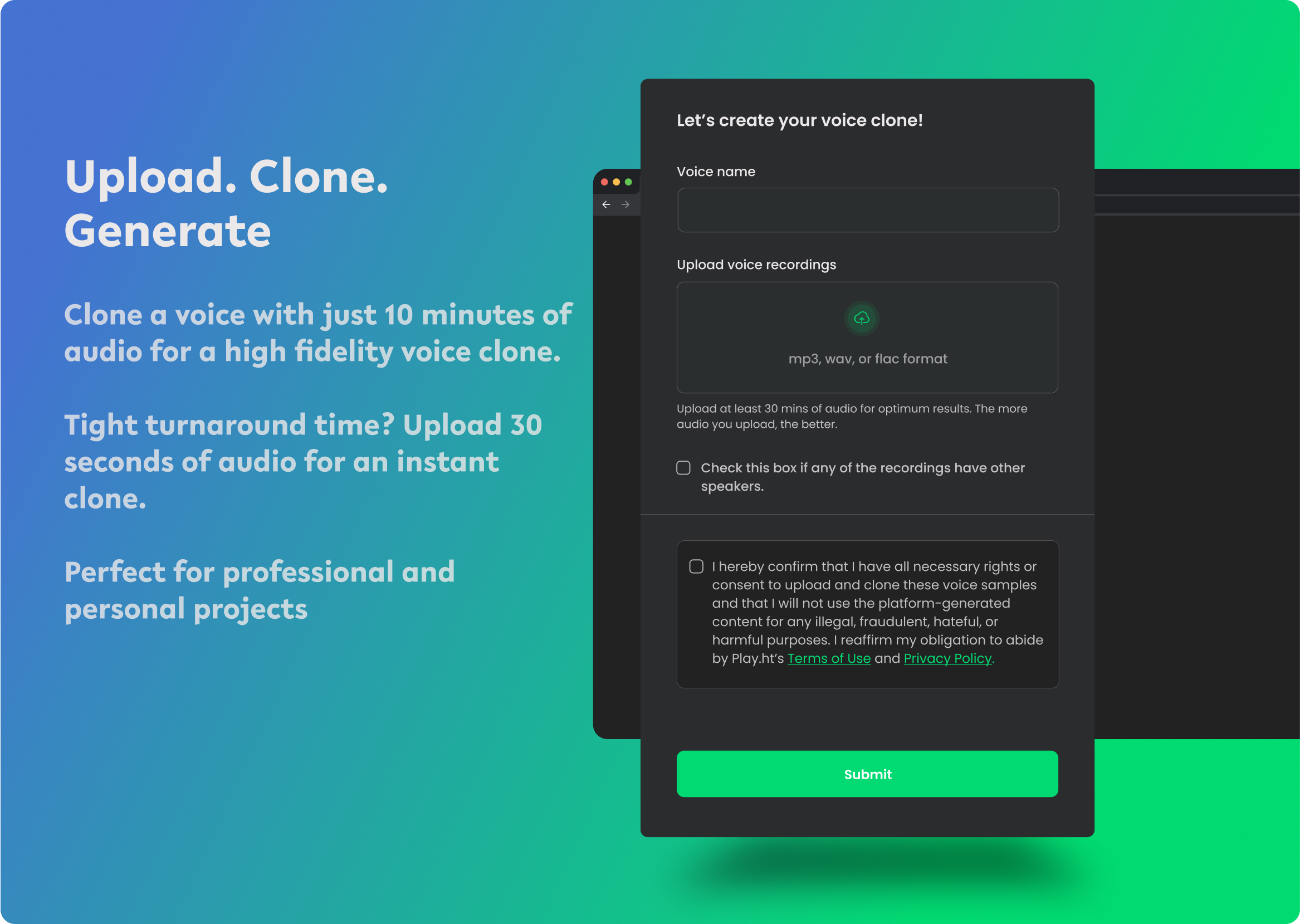 Play.ht - Clona una voce con soli 10 minuti di audio gratuitamente media 2