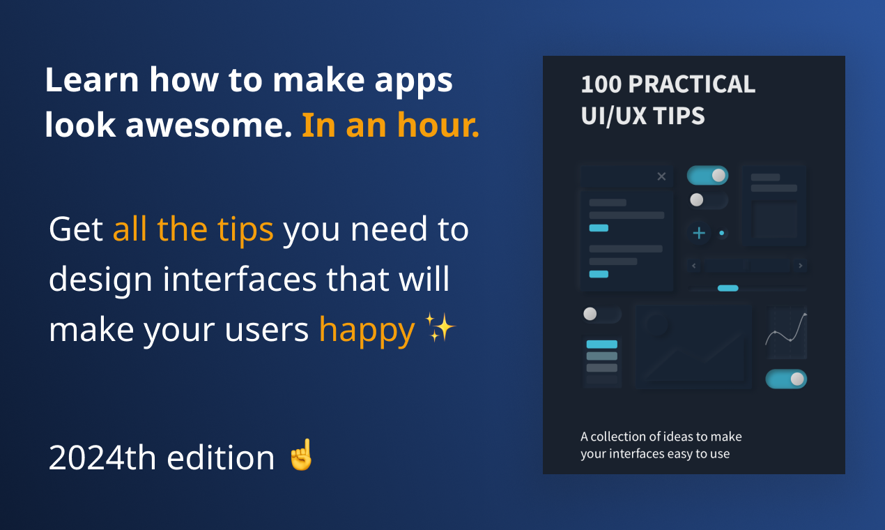 100 ui/ux tips - Leer hoe u uw apps er geweldig uit kunt laten zien.Over een uur. media 1