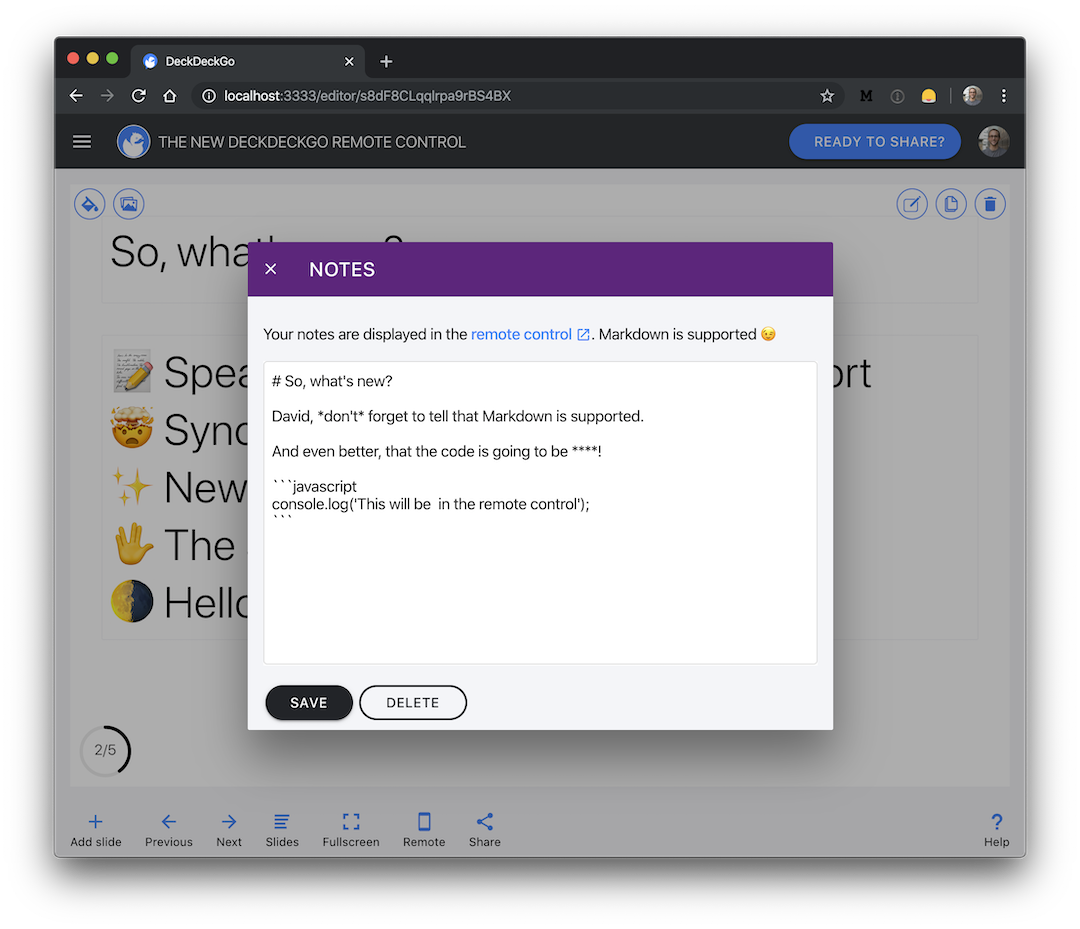 Remote Control for DeckDeckGo gallery image